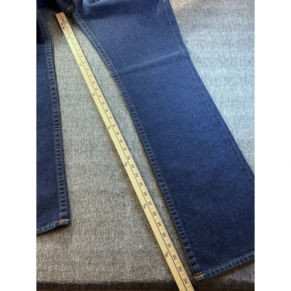 229$ True Religion World Tour Body Rinse Straight Flap Dark Wash Jeans Sz 36x34